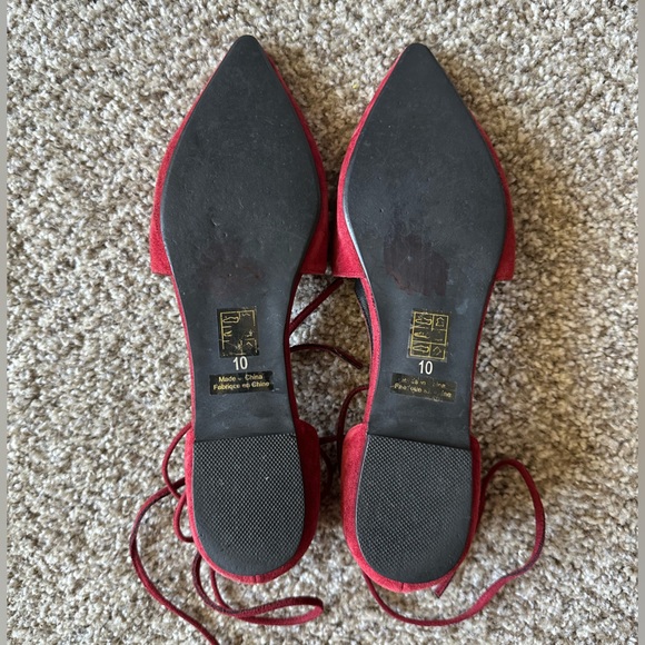 Jeffrey Campbell, red strappy flat - Picture 7 of 7